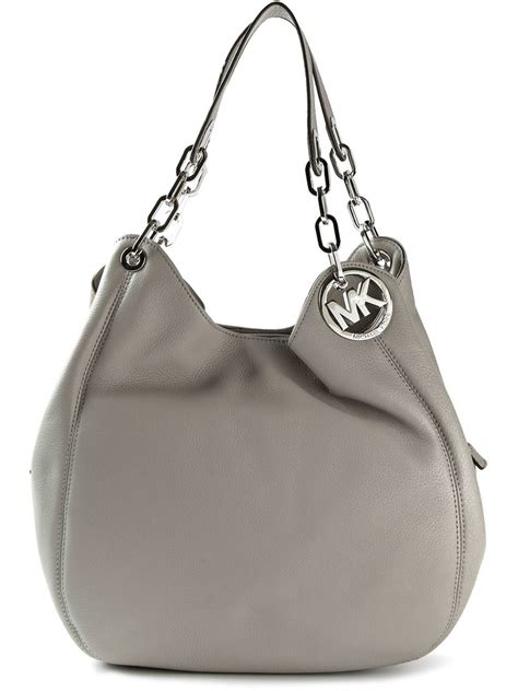 michael kors dark grey purse|michael kors grey shoulder bag.